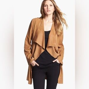 NWT! JOIE - Faux-Sude / Vegan Open front Jacket-topper in Camel. 1X